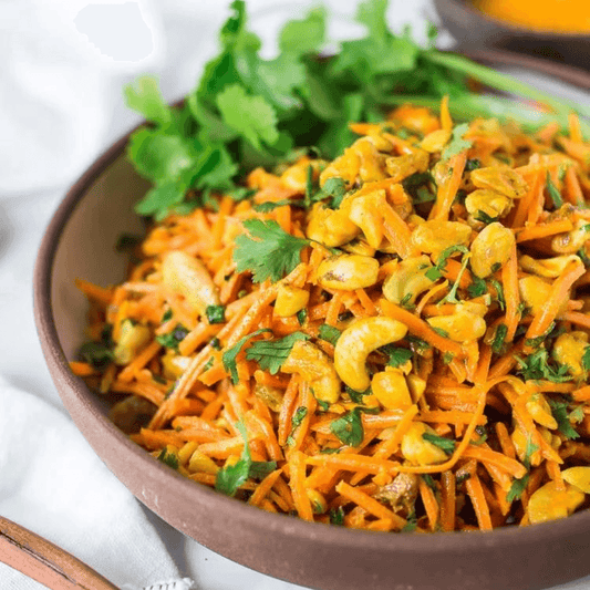 Bombay Carrot Salad With Cashews & Raisins - Ginja B